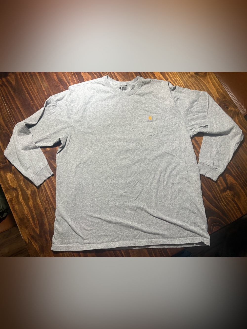 Carhartt Long Sleeve Pocket T-Shirt - Light Gray